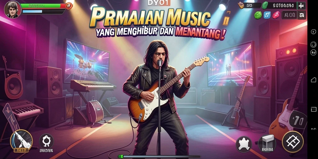 Tampilan gameplay DY01 yang menarik saat memainkan lagu favorit.