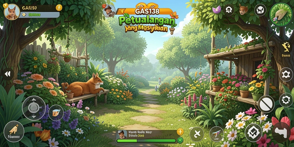 Gambar tangkapan layar menunjukkan gameplay bertani yang menarik di GAS138.