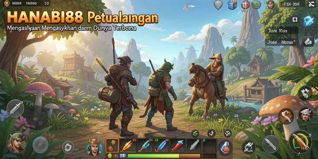Tangkapan layar menampilkan gameplay seru di dunia terbuka HANABI88.
