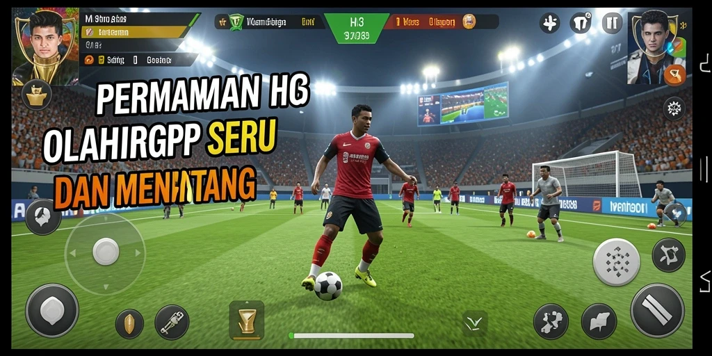 Screenshot gameplay HO3 menampilkan pertarungan olahraga yang mendebarkan.