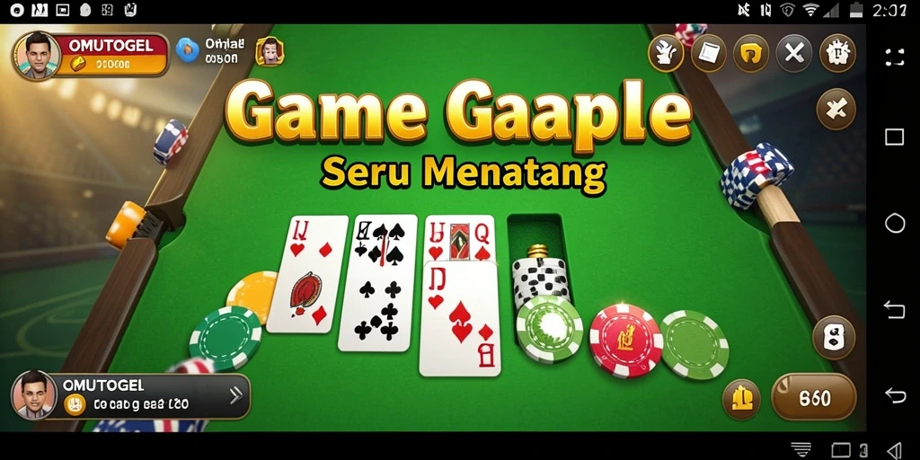 Tampilkan gameplay seru Gaple dalam OMUTOGEL.
