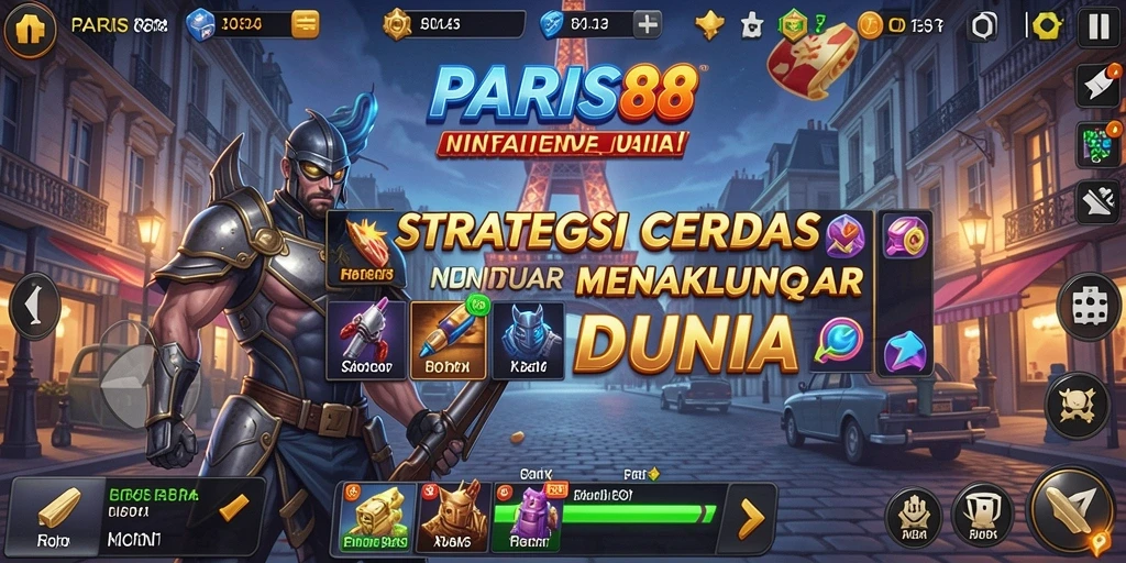 Tampilan gameplay mendebarkan dalam PARIS88 dengan banyak strategi
