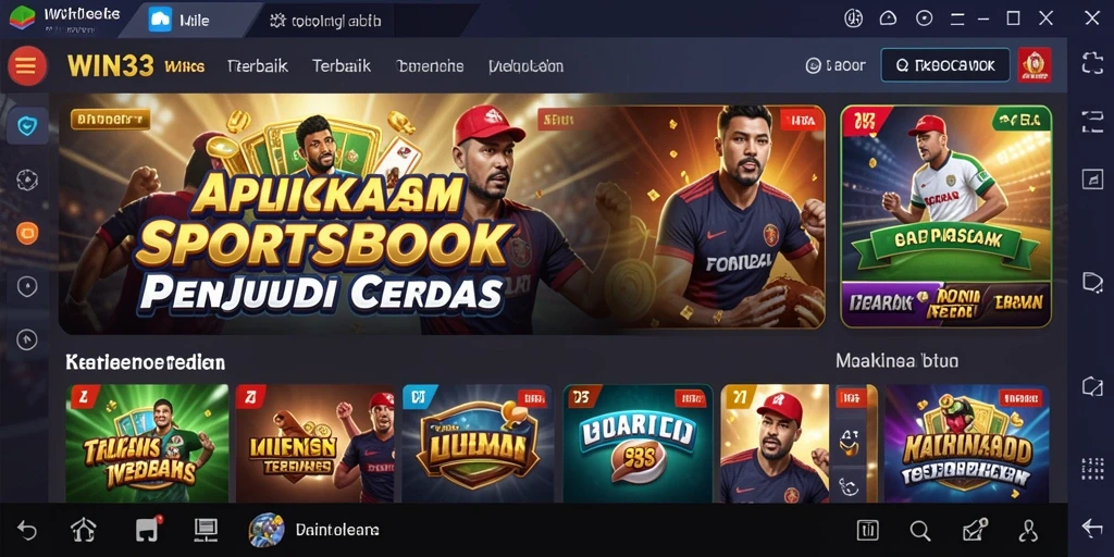 Tampilan antarmuka pengguna WIN33 saat melakukan taruhan olahraga.